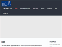 Tablet Screenshot of britishrecordsassociation.org.uk
